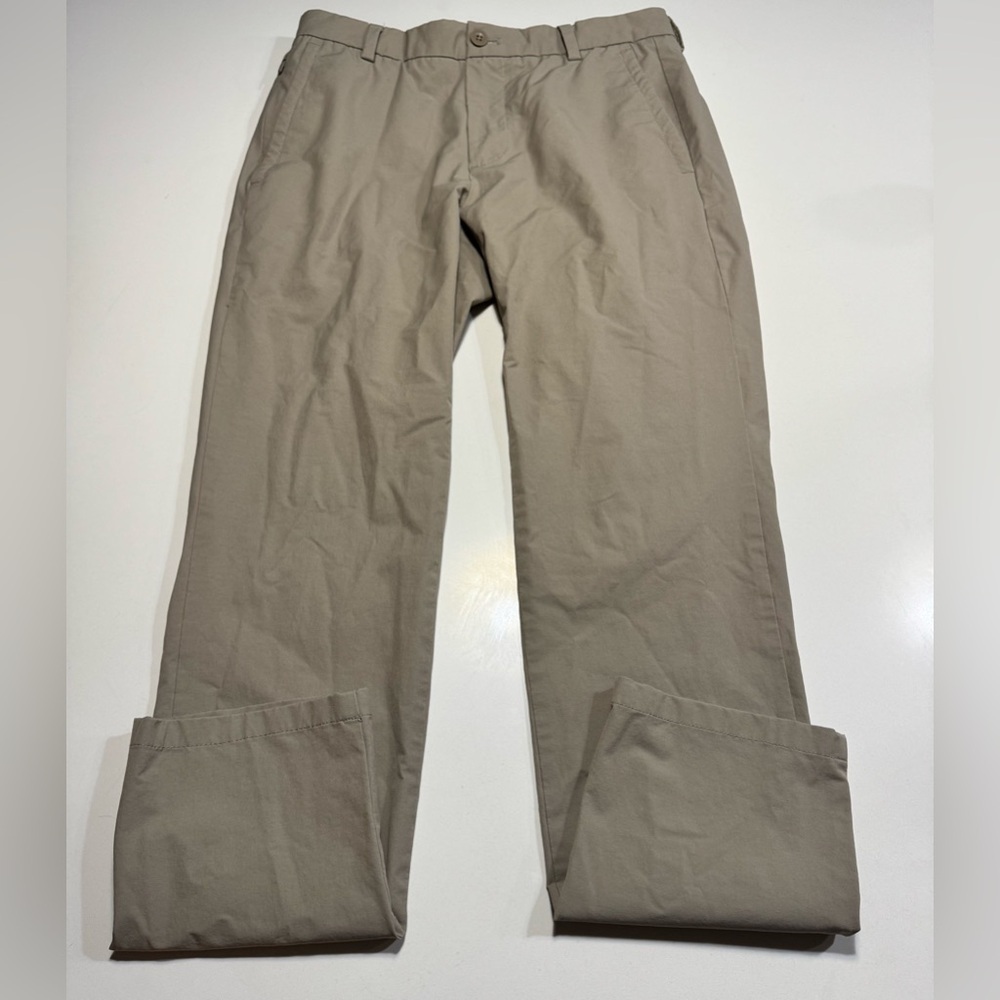 Vineyard Vines Men’s 30x30 Performance On The Go Pants Beige Lightweight Golf